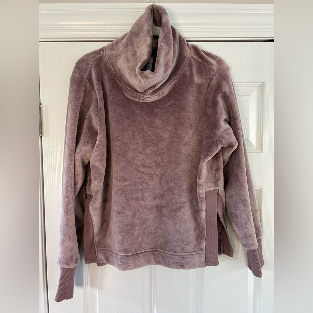 Athletic Works Mauve Plush Cowl Neck Sweater